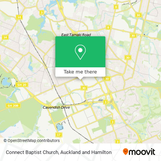 Connect Baptist Church map