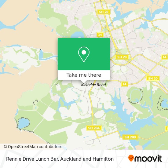Rennie Drive Lunch Bar map