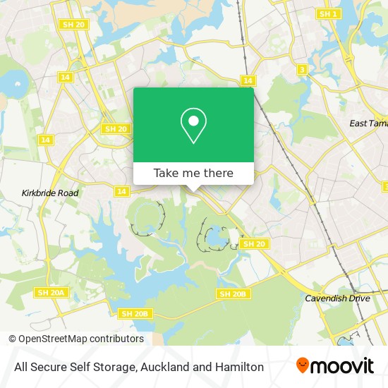 All Secure Self Storage map