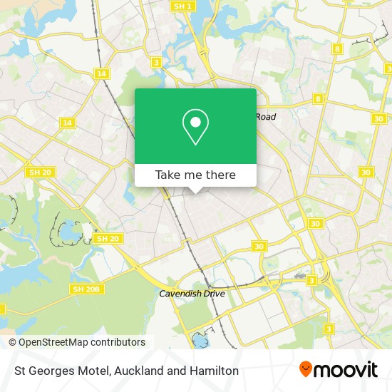 St Georges Motel map