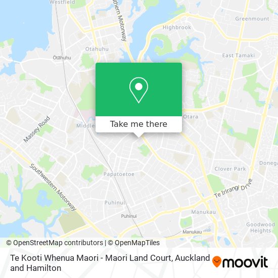 Te Kooti Whenua Maori - Maori Land Court map