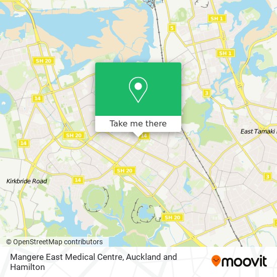 Mangere East Medical Centre map