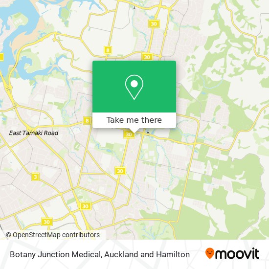 Botany Junction Medical map