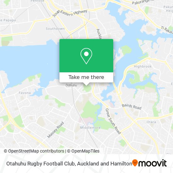 Otahuhu Rugby Football Club map