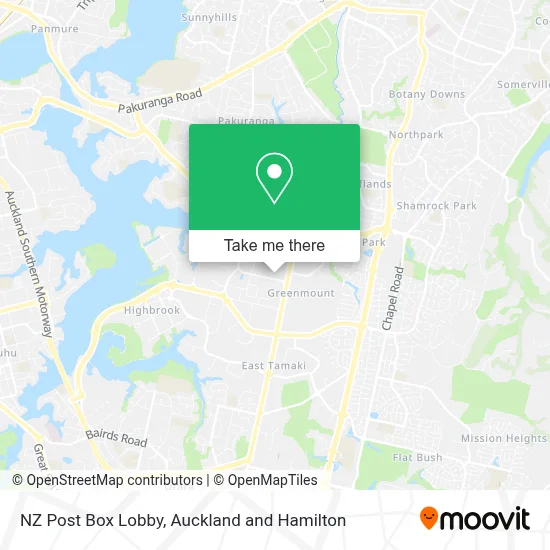 NZ Post Box Lobby map