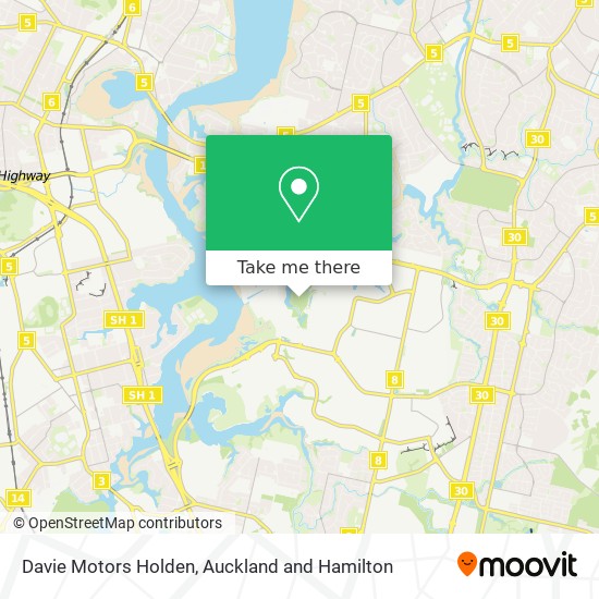 Davie Motors Holden map