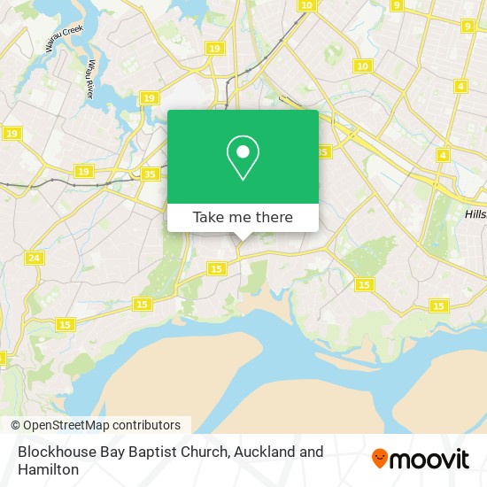 Blockhouse Bay Baptist Church map