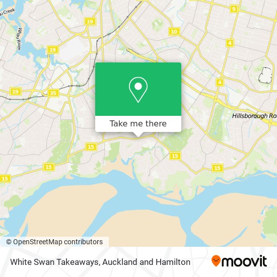 White Swan Takeaways map