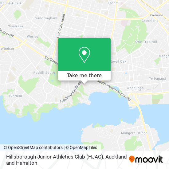 Hillsborough Junior Athletics Club (HJAC) map