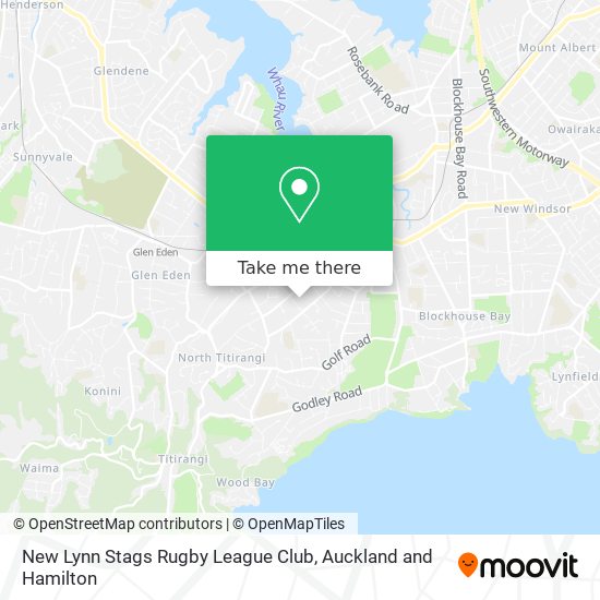 New Lynn Stags Rugby League Club map