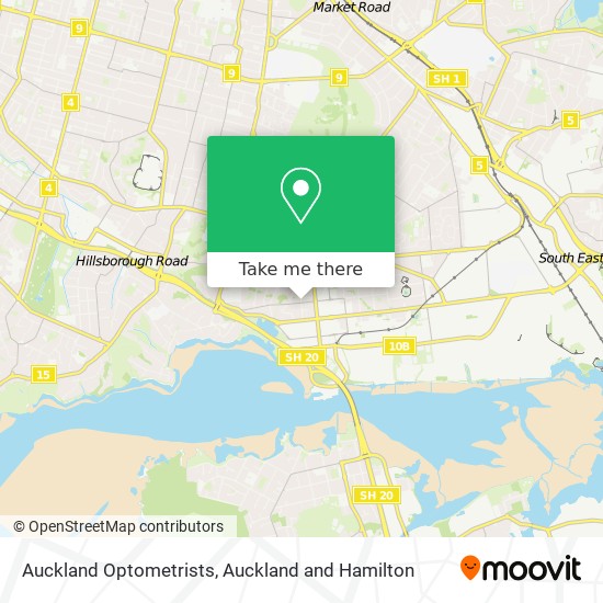 Auckland Optometrists map