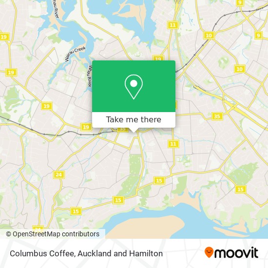 Columbus Coffee map