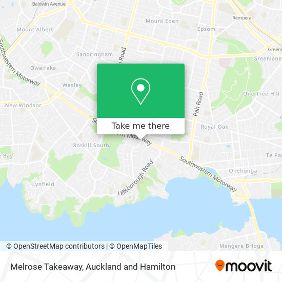 Melrose Takeaway map