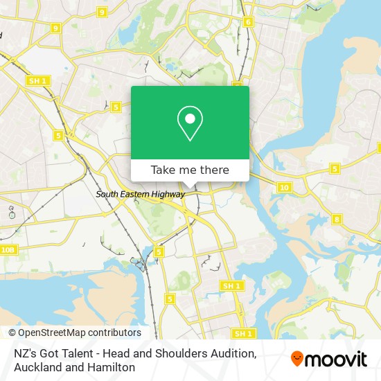 NZ's Got Talent - Head and Shoulders Audition map