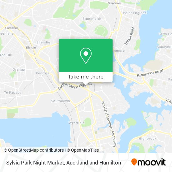 Sylvia Park Night Market map