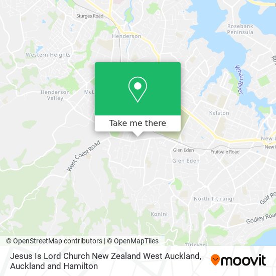 Jesus Is Lord Church New Zealand West Auckland map