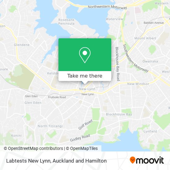 Labtests New Lynn map