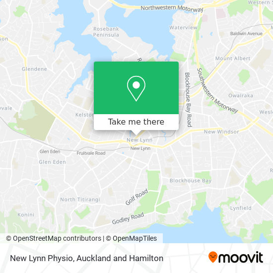 New Lynn Physio map