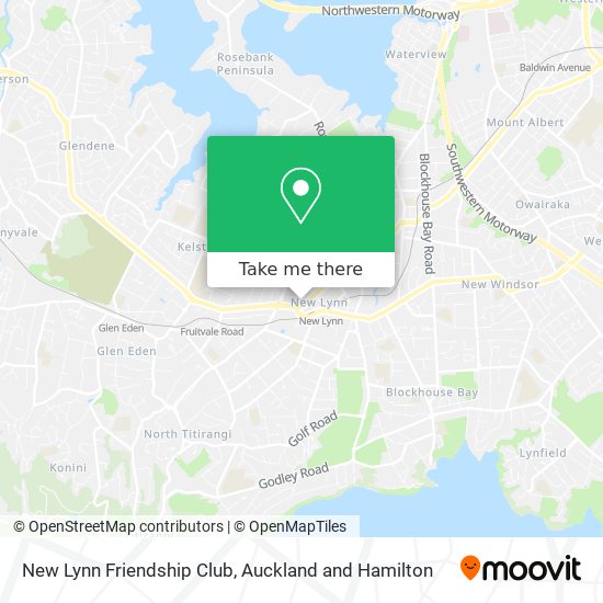 New Lynn Friendship Club map