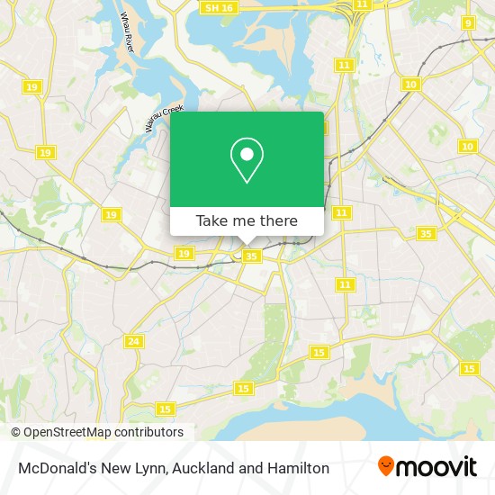 McDonald's New Lynn map