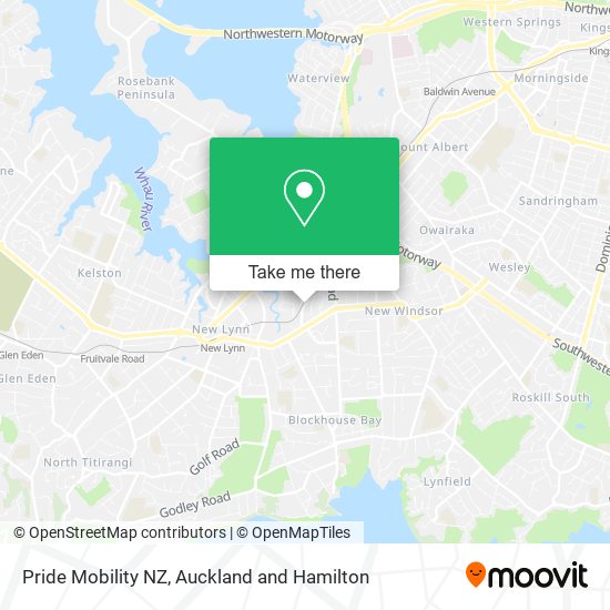Pride Mobility NZ map
