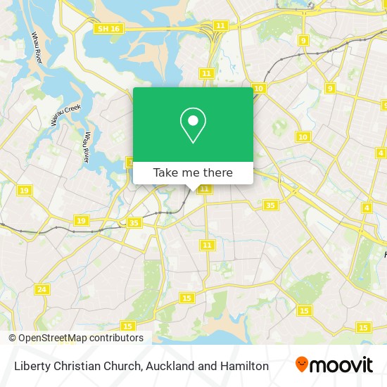 Liberty Christian Church map