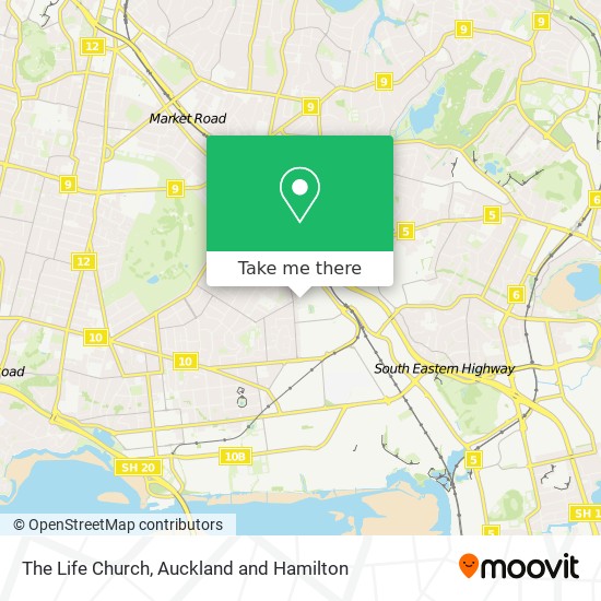 The Life Church map