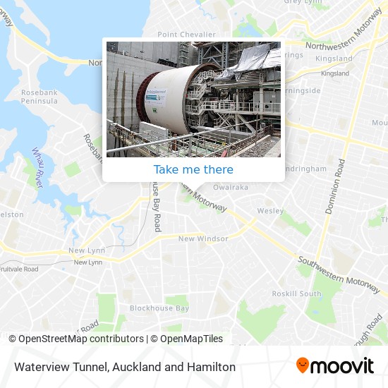 Waterview Tunnel map
