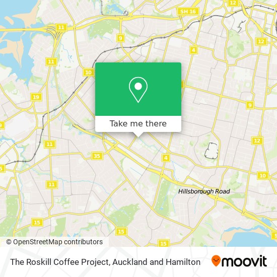 The Roskill Coffee Project map