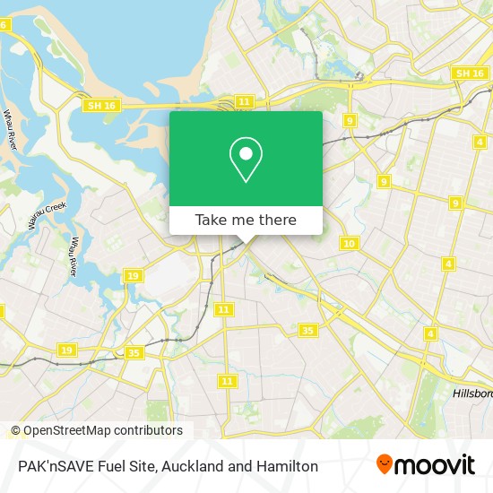 PAK'nSAVE Fuel Site map