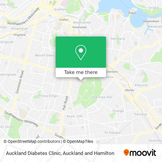 Auckland Diabetes Clinic map
