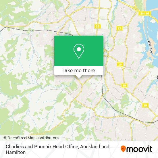 Charlie's and Phoenix Head Office map