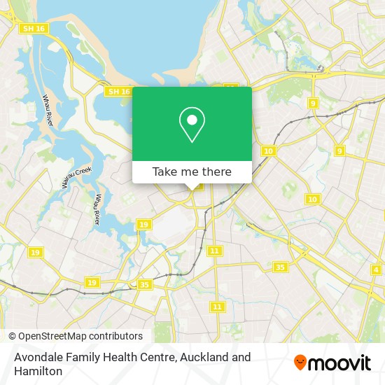 Avondale Family Health Centre map