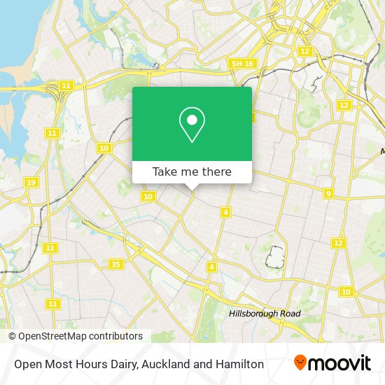 Open Most Hours Dairy map