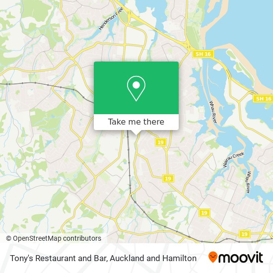 Tony's Restaurant and Bar map