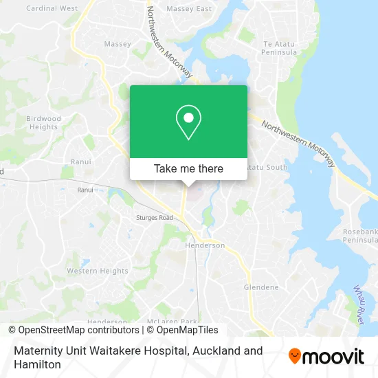 Maternity Unit Waitakere Hospital map