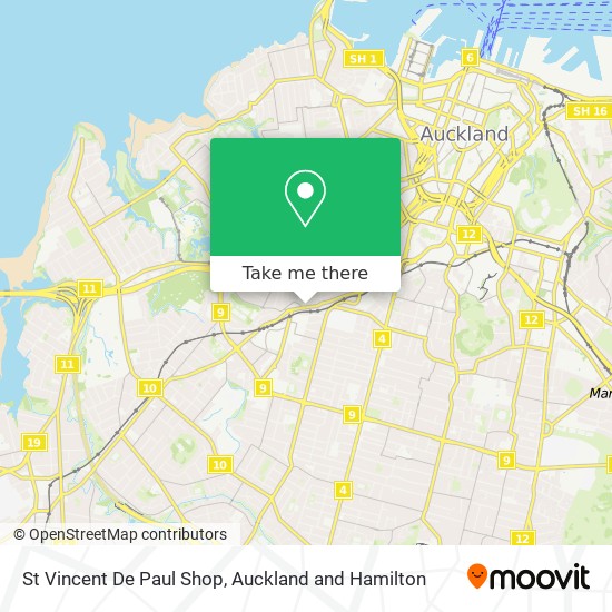 St Vincent De Paul Shop map