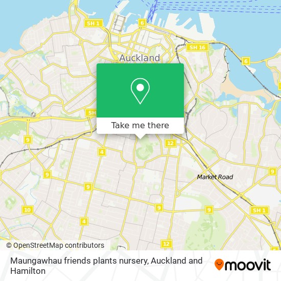Maungawhau friends plants nursery map