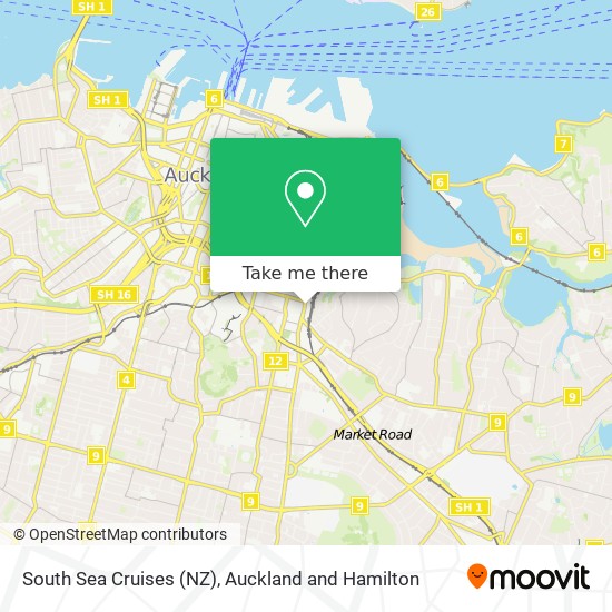 South Sea Cruises (NZ) map