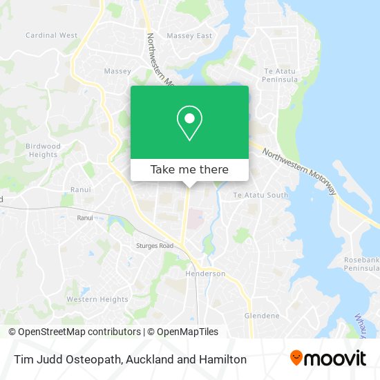 Tim Judd Osteopath map