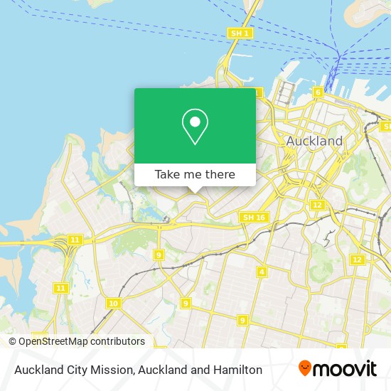 Auckland City Mission map