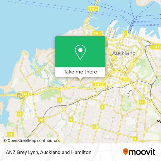 ANZ Grey Lynn map