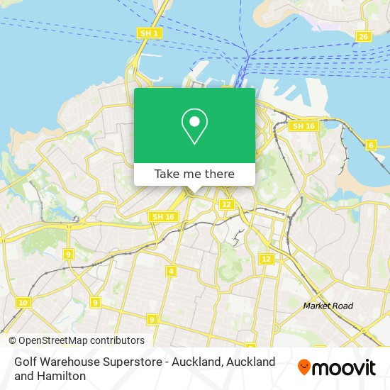 Golf Warehouse Superstore - Auckland map