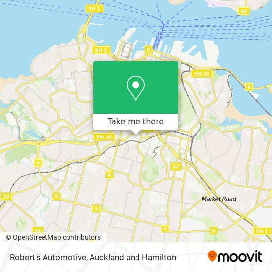 Robert's Automotive map