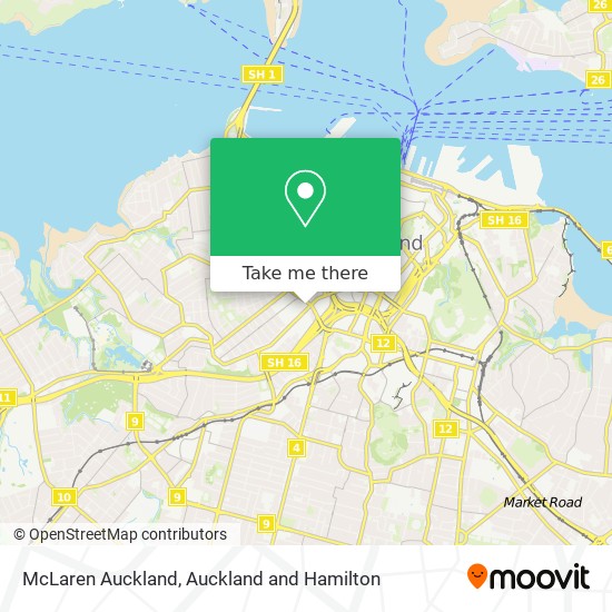 McLaren Auckland map