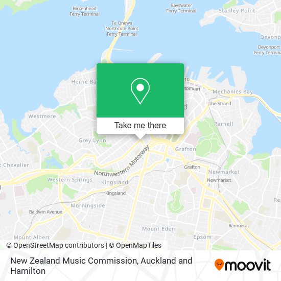 New Zealand Music Commission map