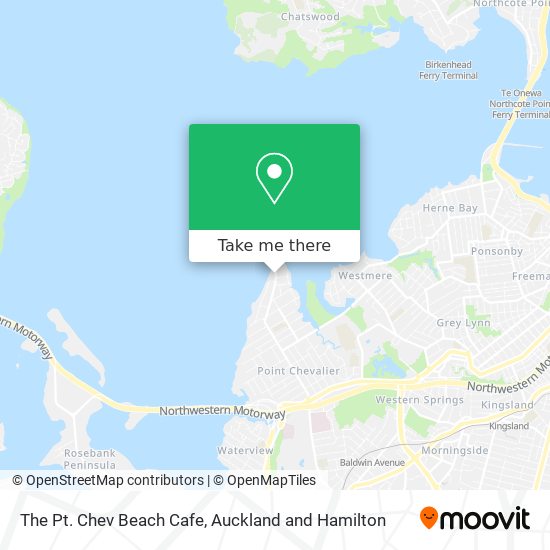 The Pt. Chev Beach Cafe map