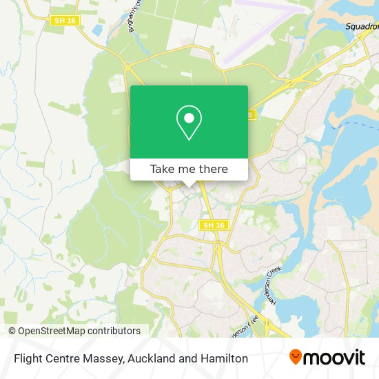 Flight Centre Massey map