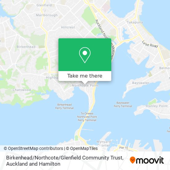 Birkenhead / Northcote / Glenfield Community Trust map