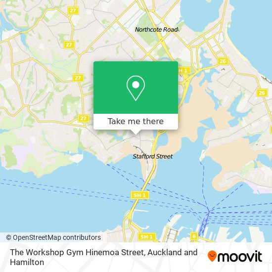 The Workshop Gym Hinemoa Street map